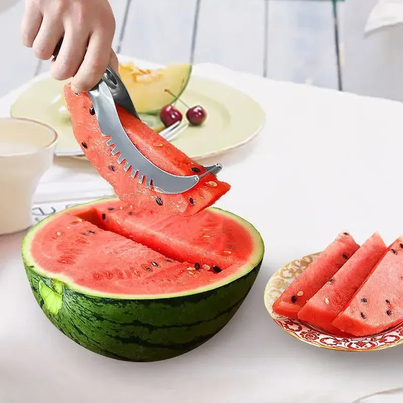 Stainless Steel Watermelon Cutter – Multi‑Function Fruit Slicer, Digger & Salad Tool for Easy Prep