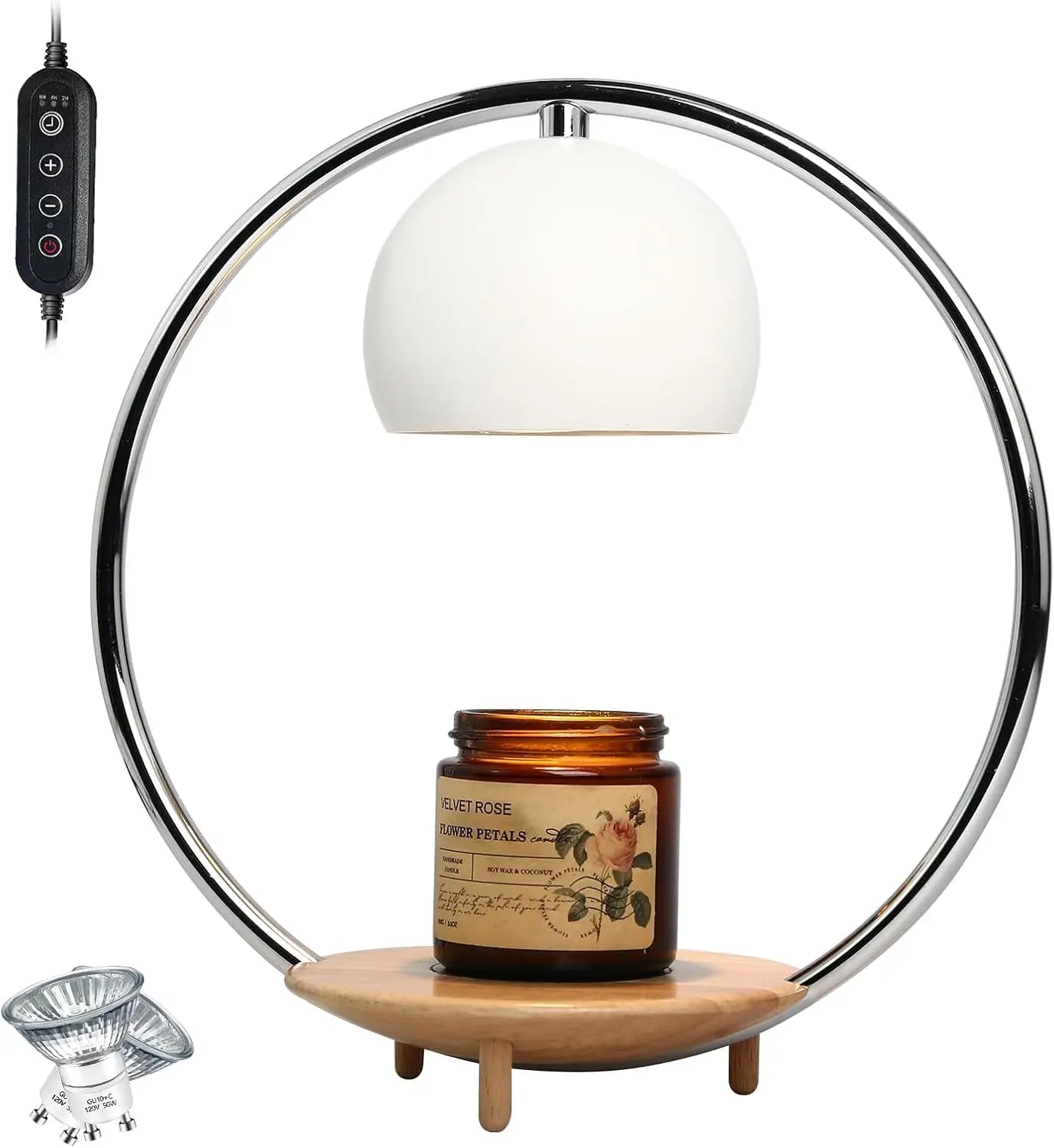 Electric Candle Warmer Lamp with Timer & Dimmer – Clean, Safe, Flame‑Free Fragrance