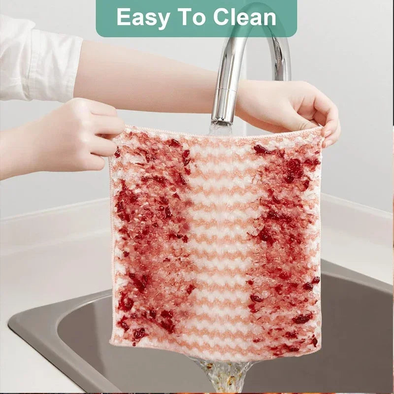 Super Absorbent Dishcloths – 10/40PCS Coral Fleece Cleaning Cloth Set