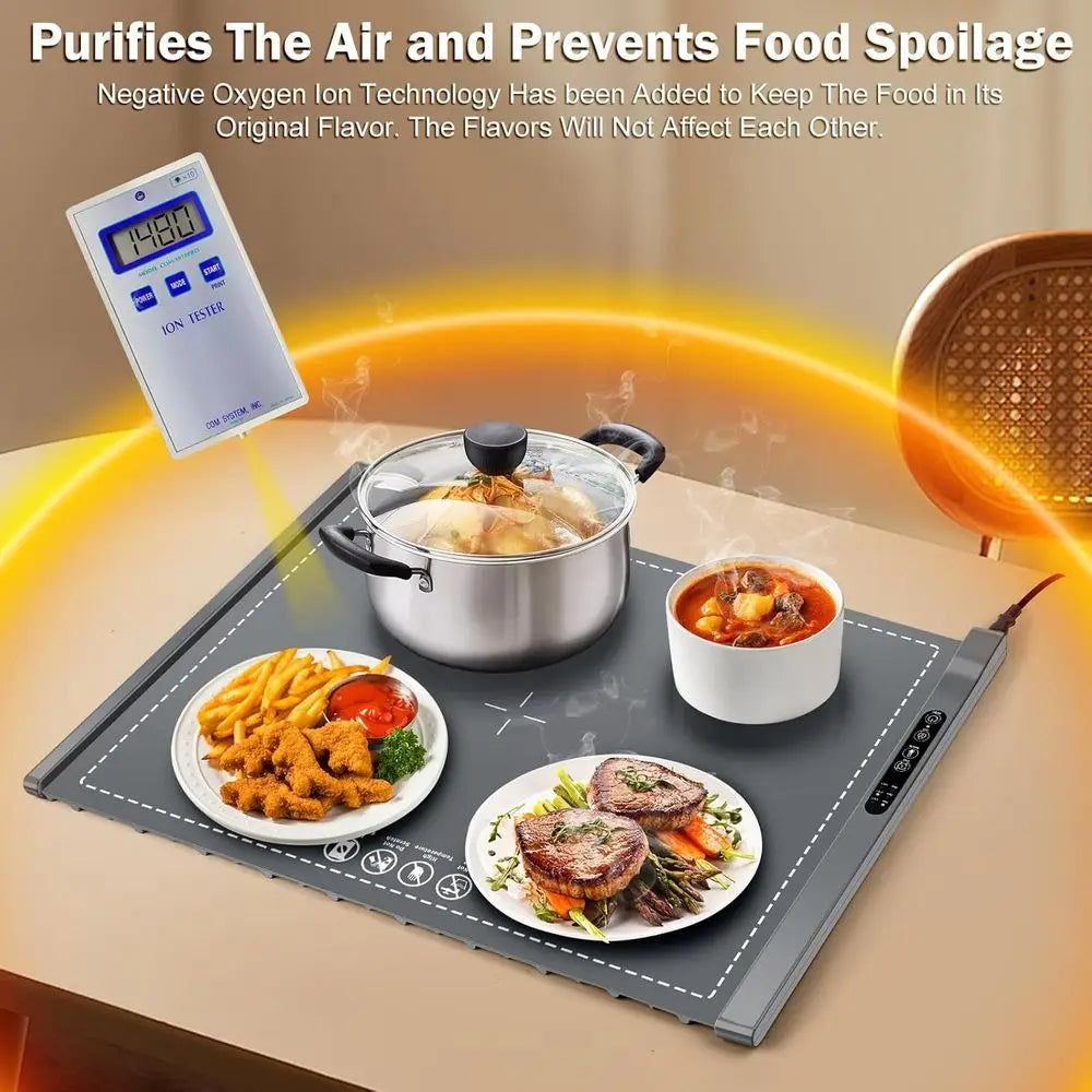 Portable Party Buffet Electric Warming Tray, Foldable, Timed, Temperature Adjustable, Suitable for Indoor/Outdoor