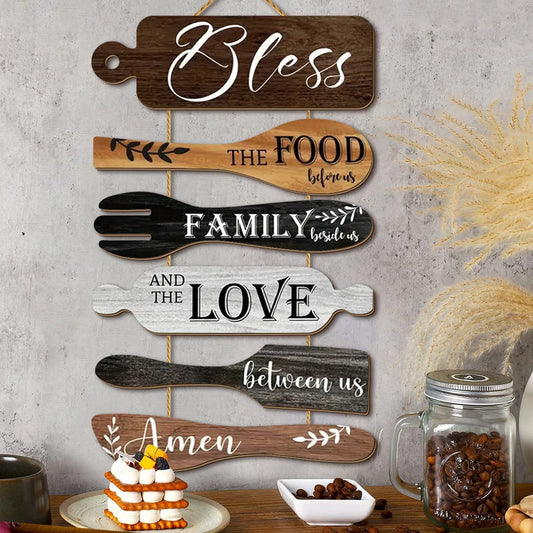 Restaurant/Kitchen Family Blessing Wooden Wall Decorations