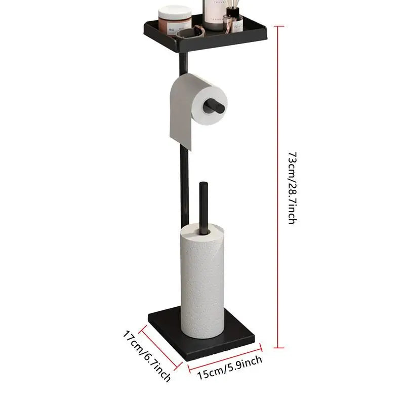 Toilet Paper Stand With Storage Rack