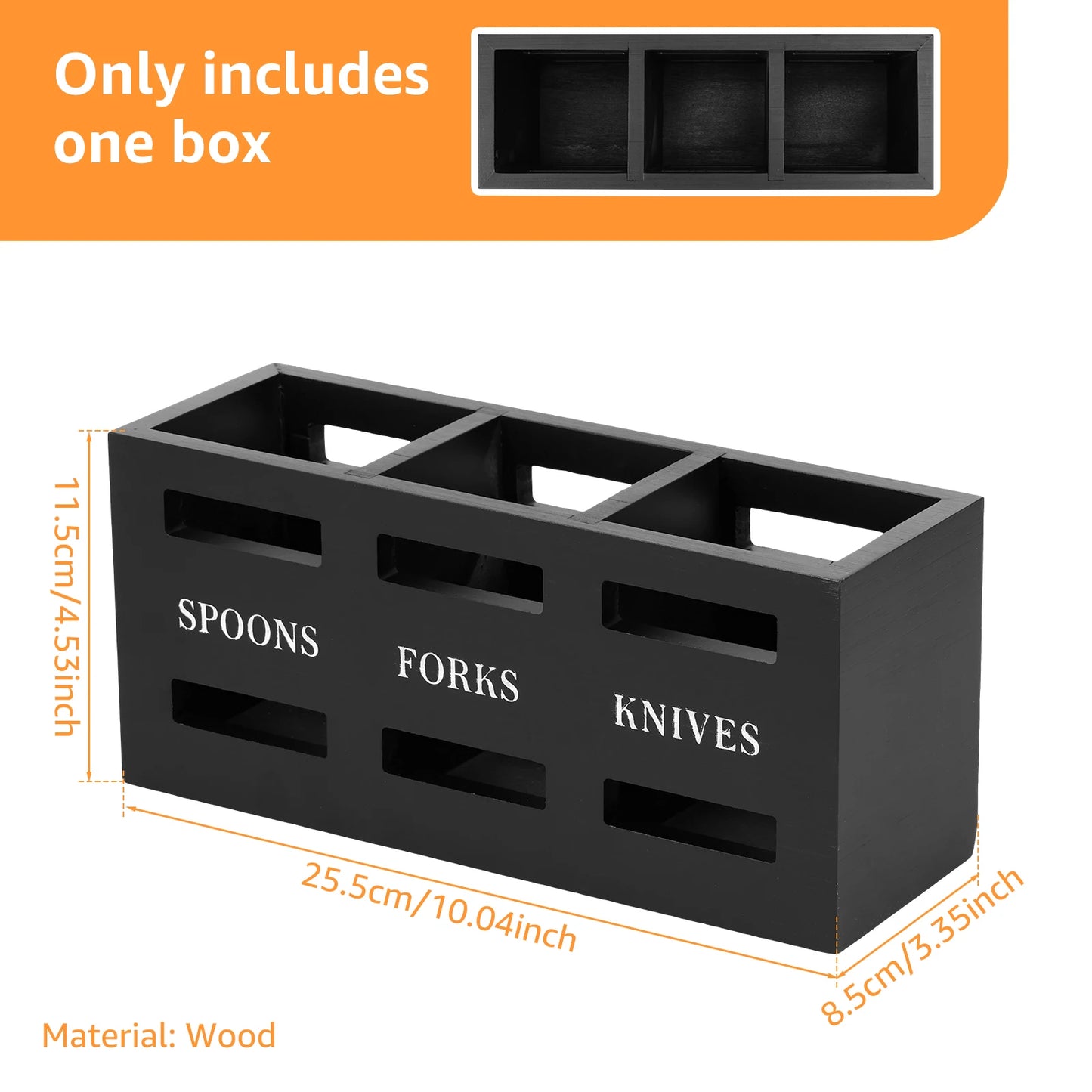 Wood Utensil Caddy With Handles