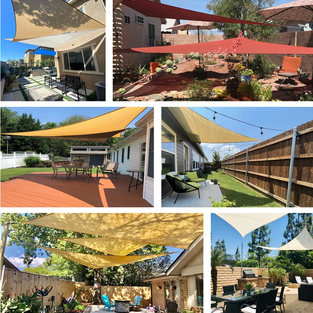 Triangle Sun Shade Sail – Waterproof UV‑Protection Canopy for Patio, Garden, Pool & Backyard