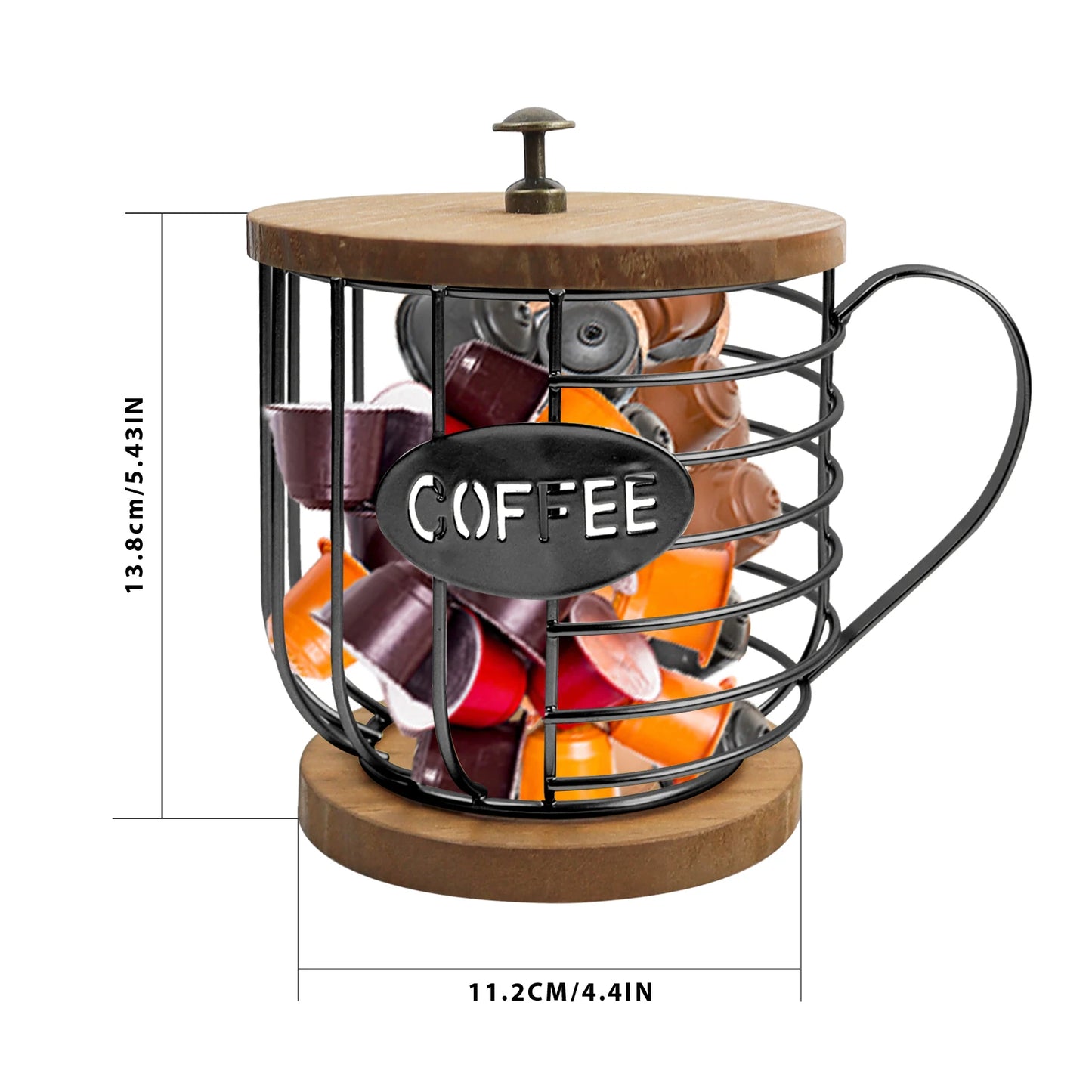 Coffee Pod Holder for K Cups, Mug Shape