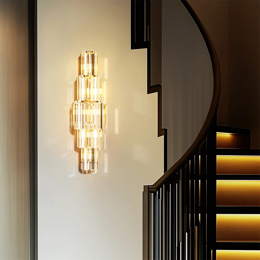 Modern Crystal Wall Lamp, 3-Layer Wall Sconce Light