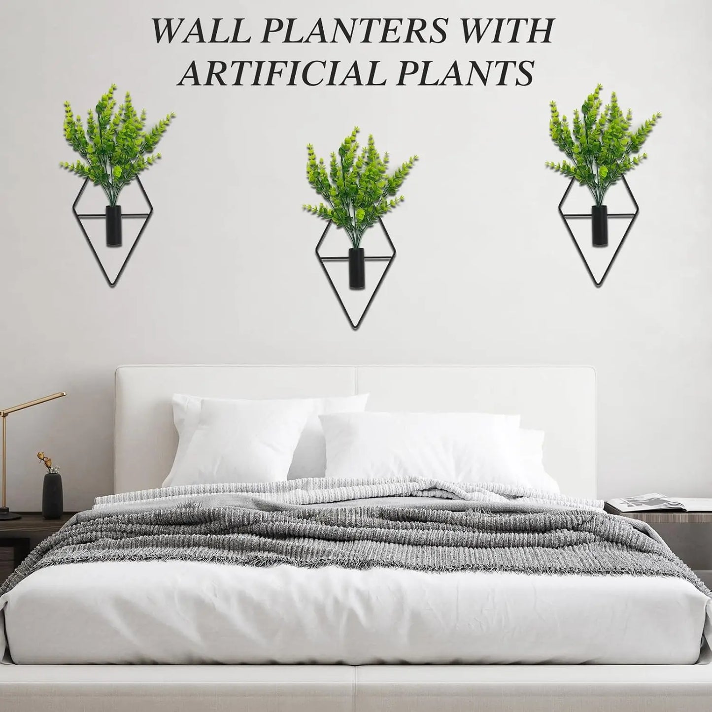3‑Piece Artificial Eucalyptus Wall Plants – Hanging Greenery Home Décor Set