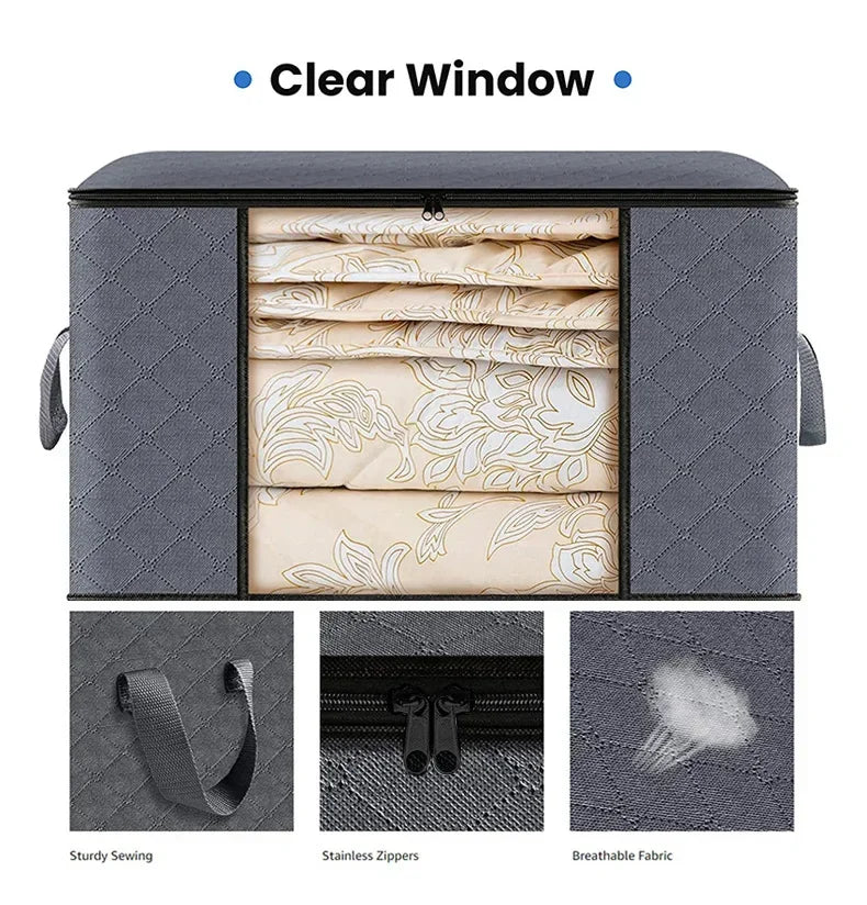 Storage Bag Foldable Large Capacity for Clothes, Blanket