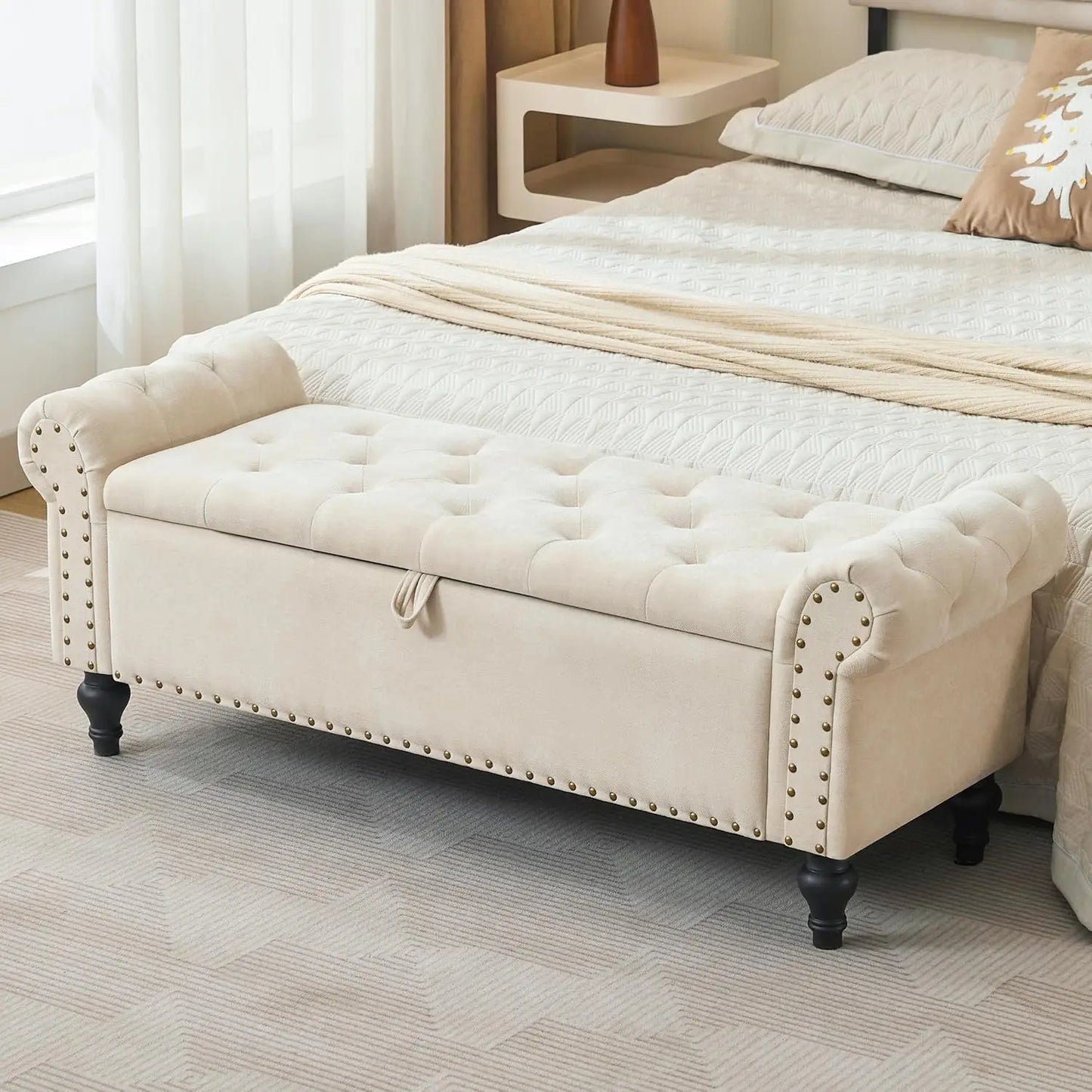 51" Storage Ottoman Bench