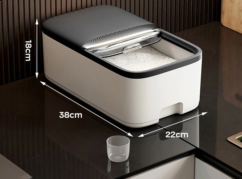 22lb/11lb Rice Storage Box – Airtight, Insect‑Proof & Moisture‑Proof Grain Container with Lid for Kitchen Pantry