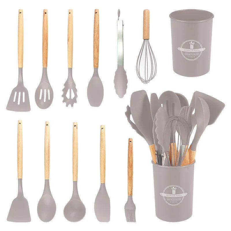 Silicone Kitchenware Set (12 PCS) – Heat‑Resistant, Non‑Stick Cooking Utensils for Home Kitchens