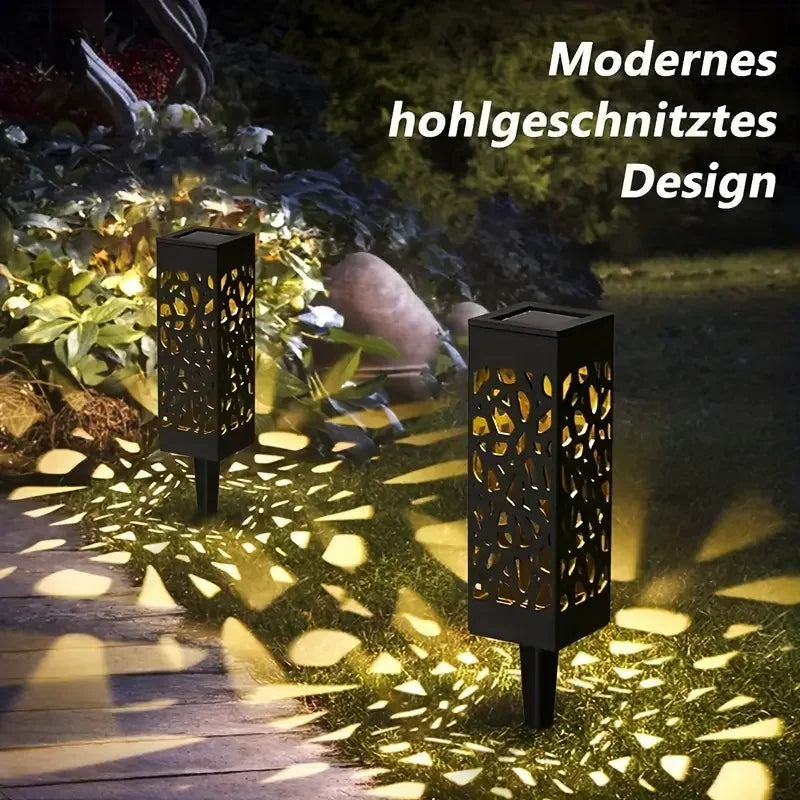 6 PCS Solar Powered LED Garden Stake Lights, Waterproof