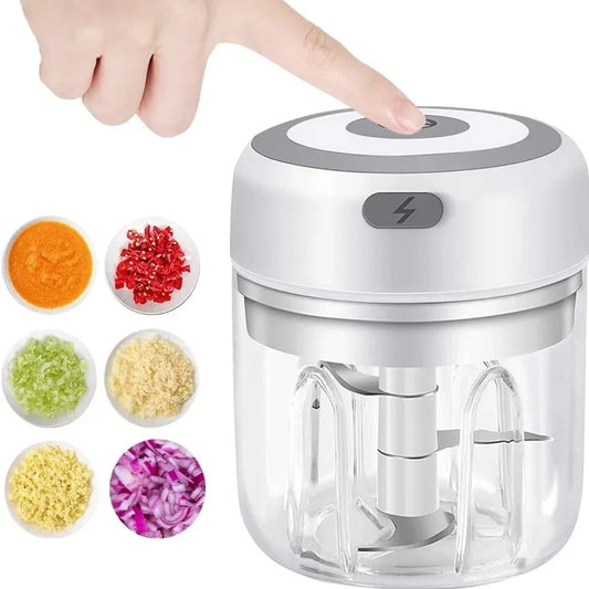Mini Electric Garlic Chopper – USB‑Powered Garlic Mincer & Vegetable Food Chopper
