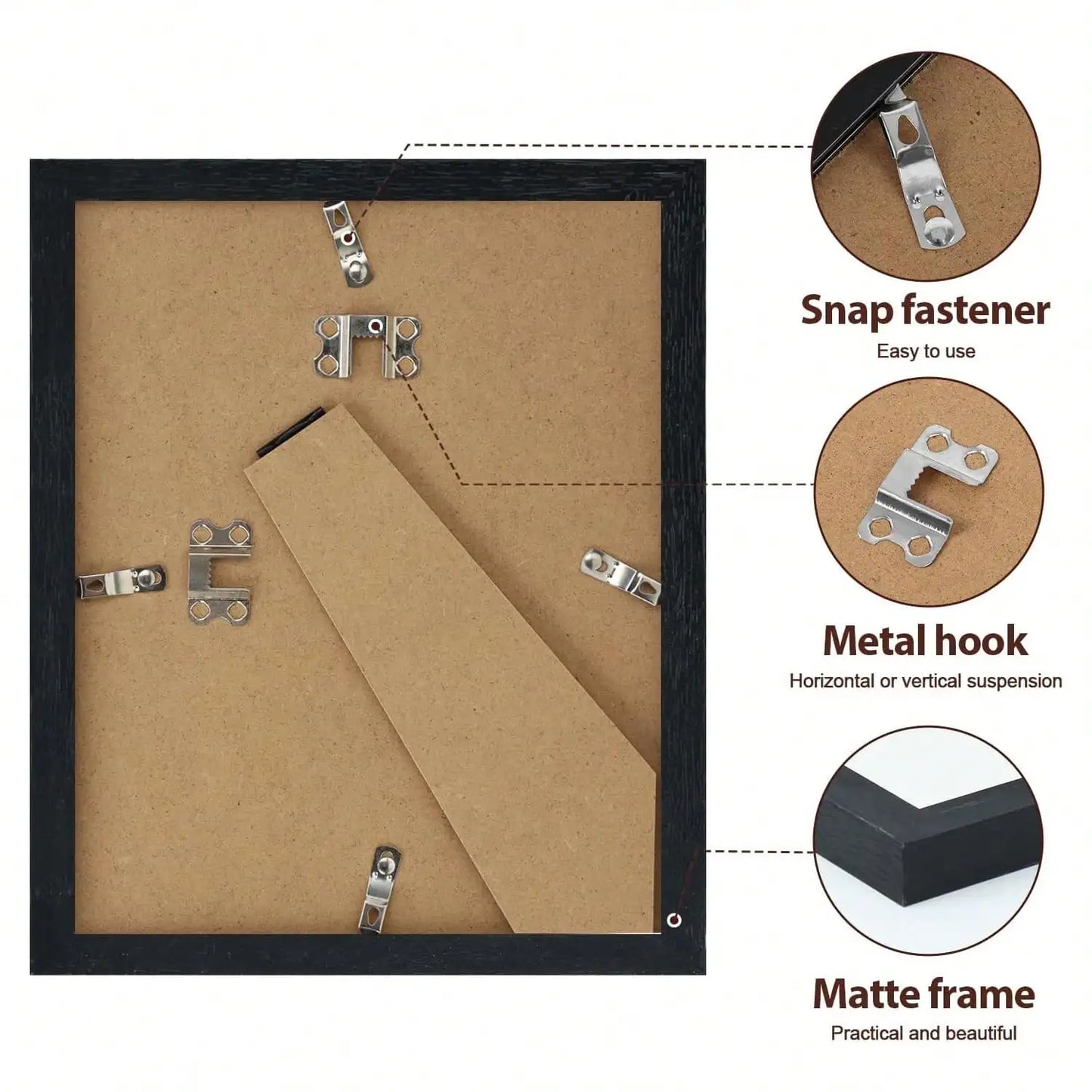 Picture Frames Wall Set Décor – Multi‑Size Frames (8×10, 5×7, 4×6) for Photo Display