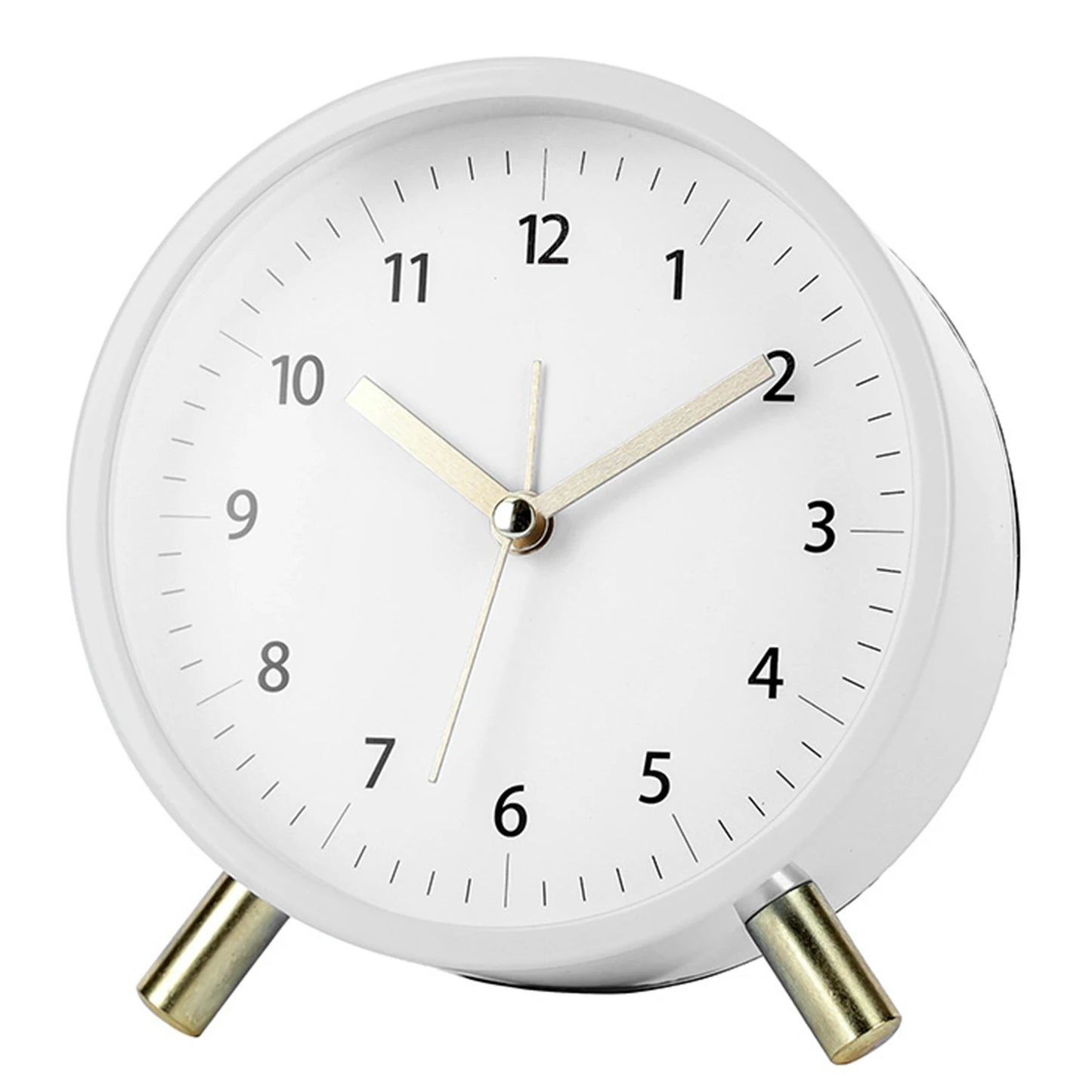 Nordic Retro Analog Desk Clock – Silent Bedside Alarm with Backlight