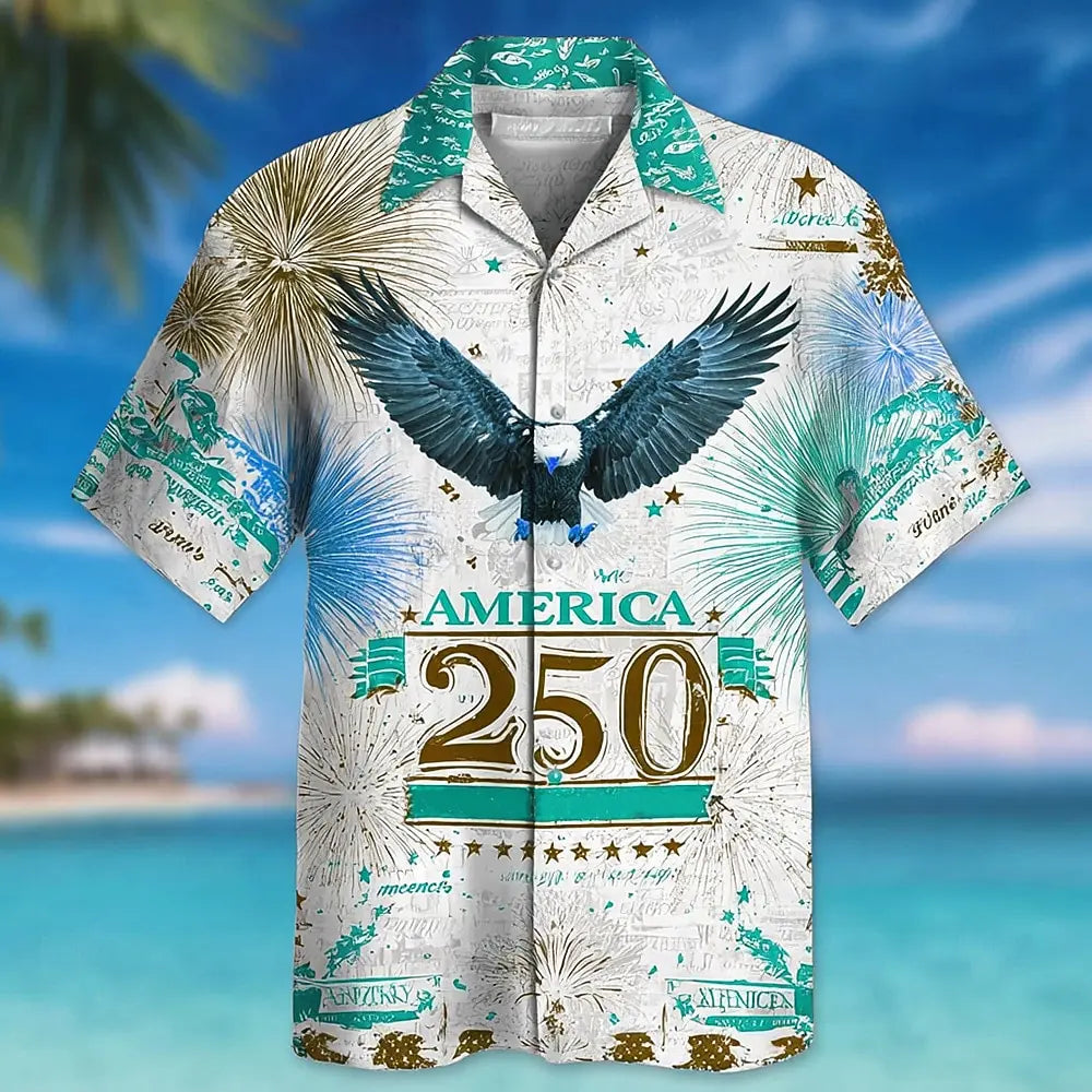 Men's Eagle 250th USA Anniversary Button Up Shirt
