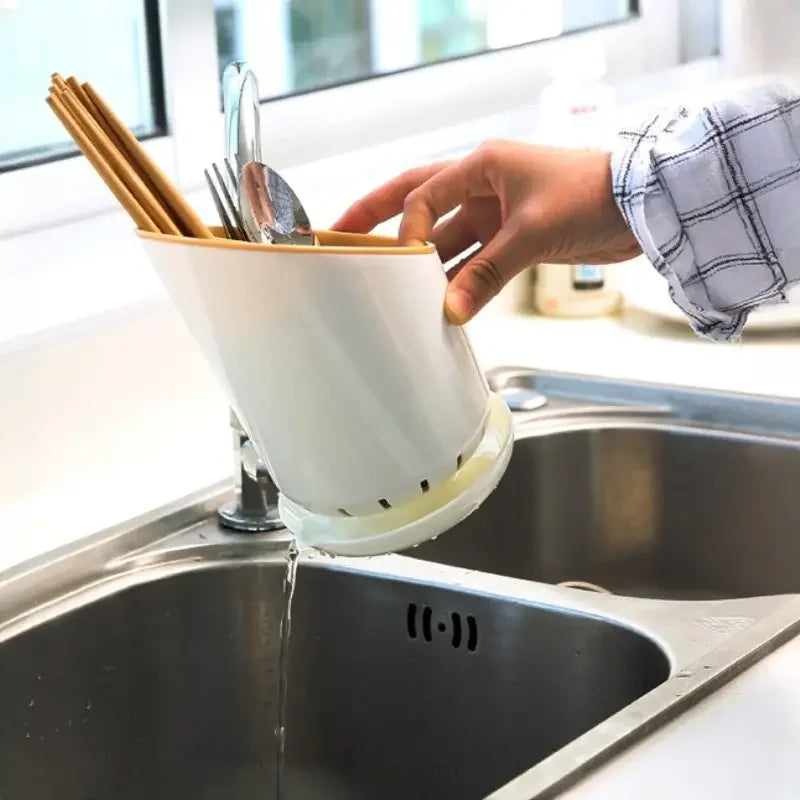 Cutlery Storage Holder – Kitchen Utensil Drying Rack for Countertop Organization