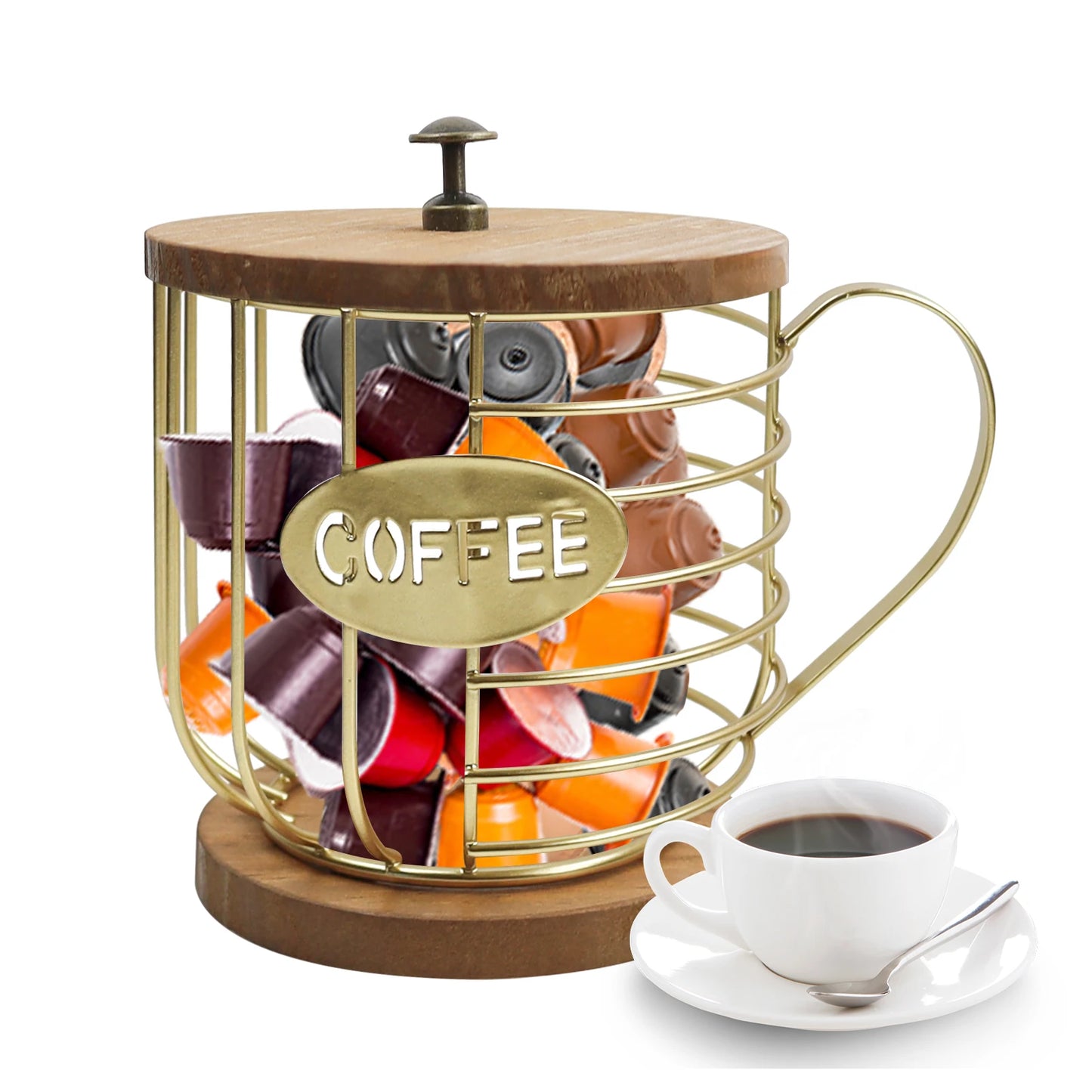 Coffee Pod Holder for K Cups, Mug Shape