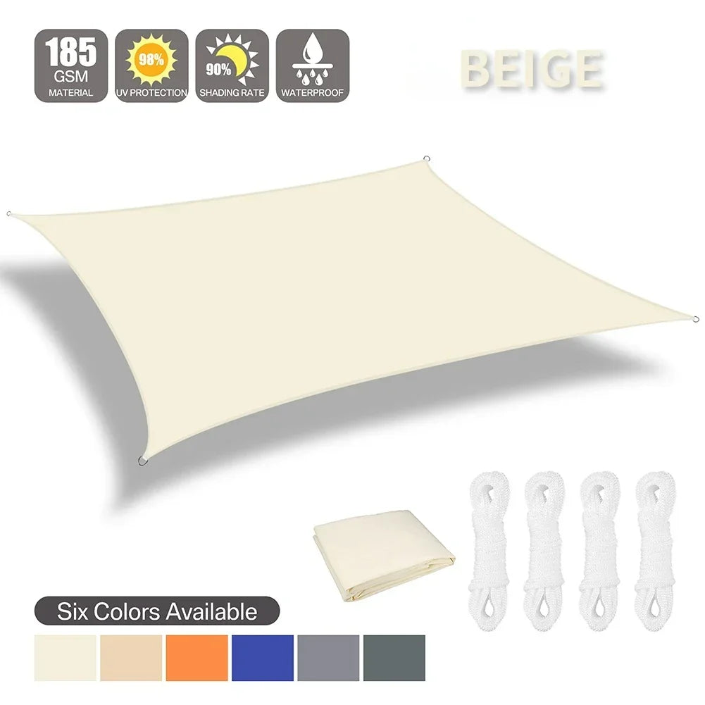 Outdoor Waterproof Sunshade – Large Shade Sail Awning for Patio, Yard & Garden Spaces