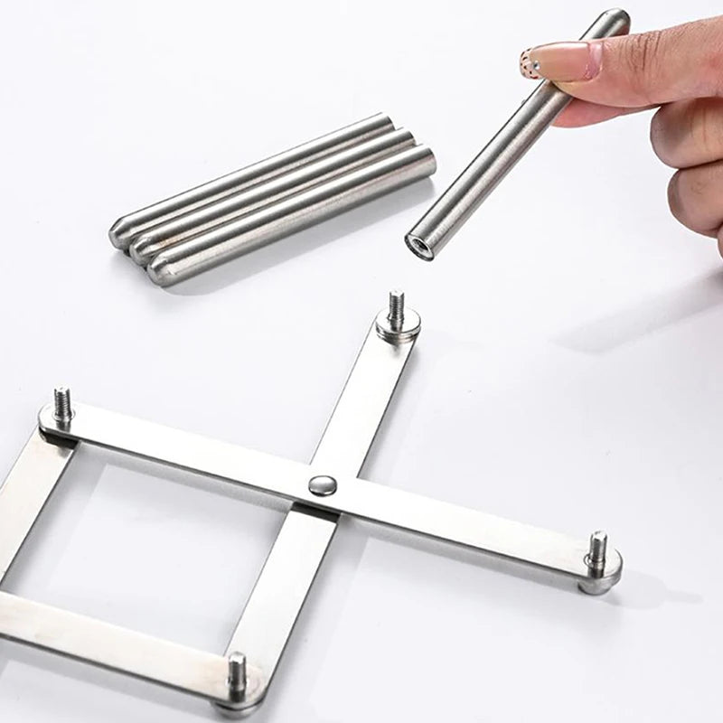 Expandable Stainless Steel Lid Organizer – Adjustable Pan & Plate Rack