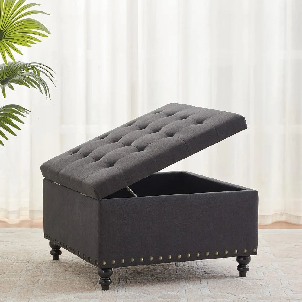 Square Storage Ottoman