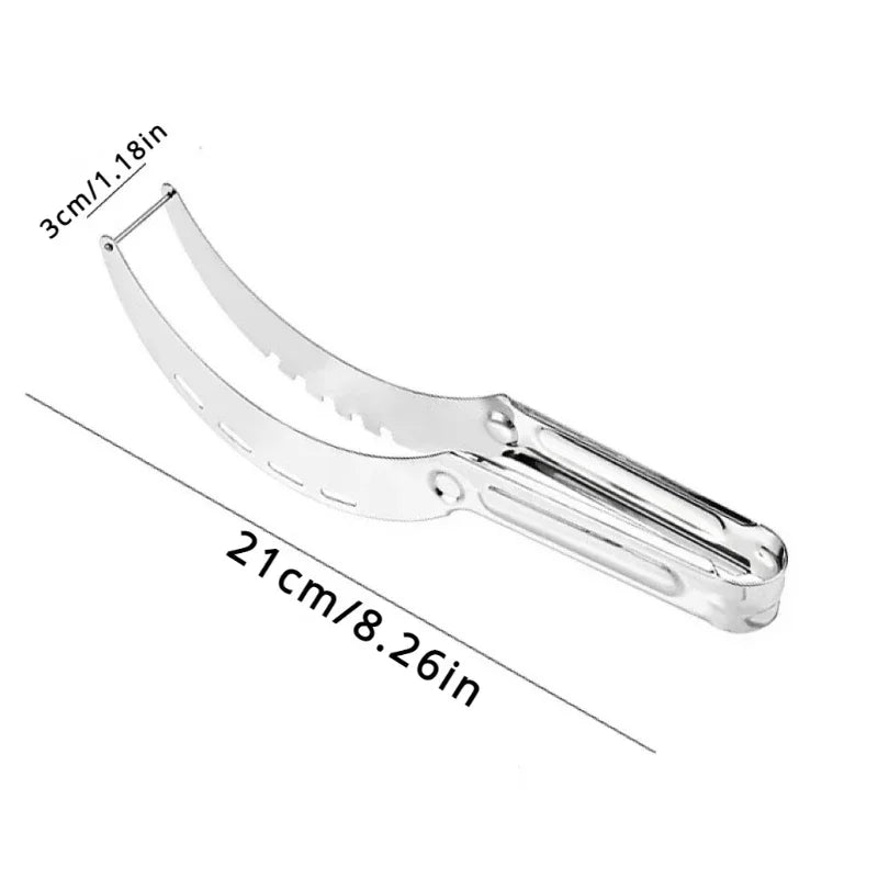 Stainless Steel Watermelon Cutter – Multi‑Function Fruit Slicer, Digger & Salad Tool for Easy Prep