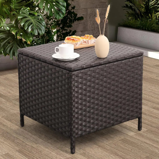 All Weather Rattan Outdoor Side Table - UV resistant