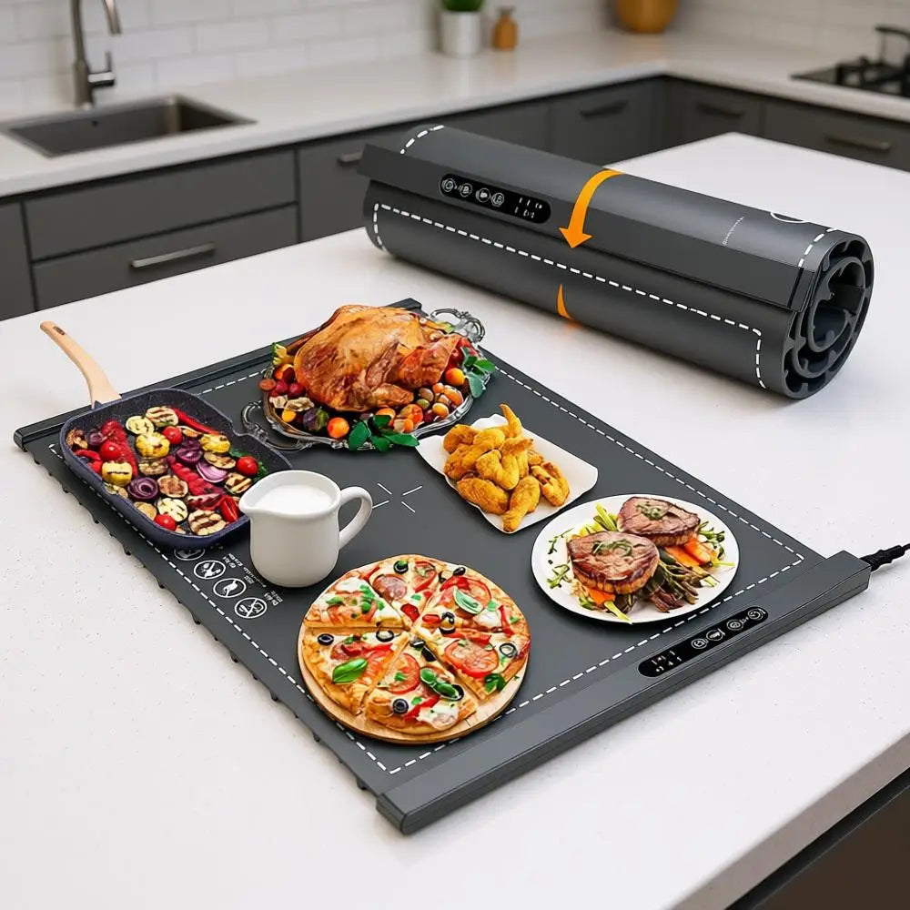 Portable Party Buffet Electric Warming Tray, Foldable, Timed, Temperature Adjustable, Suitable for Indoor/Outdoor