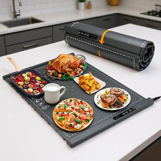 Portable Party Buffet Electric Warming Tray, Foldable, Timed, Temperature Adjustable, Suitable for Indoor/Outdoor