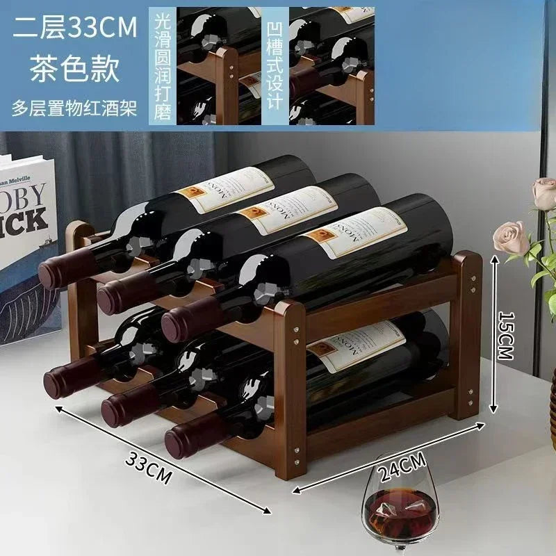 Wine Display Rack for Table or Cabinet Top