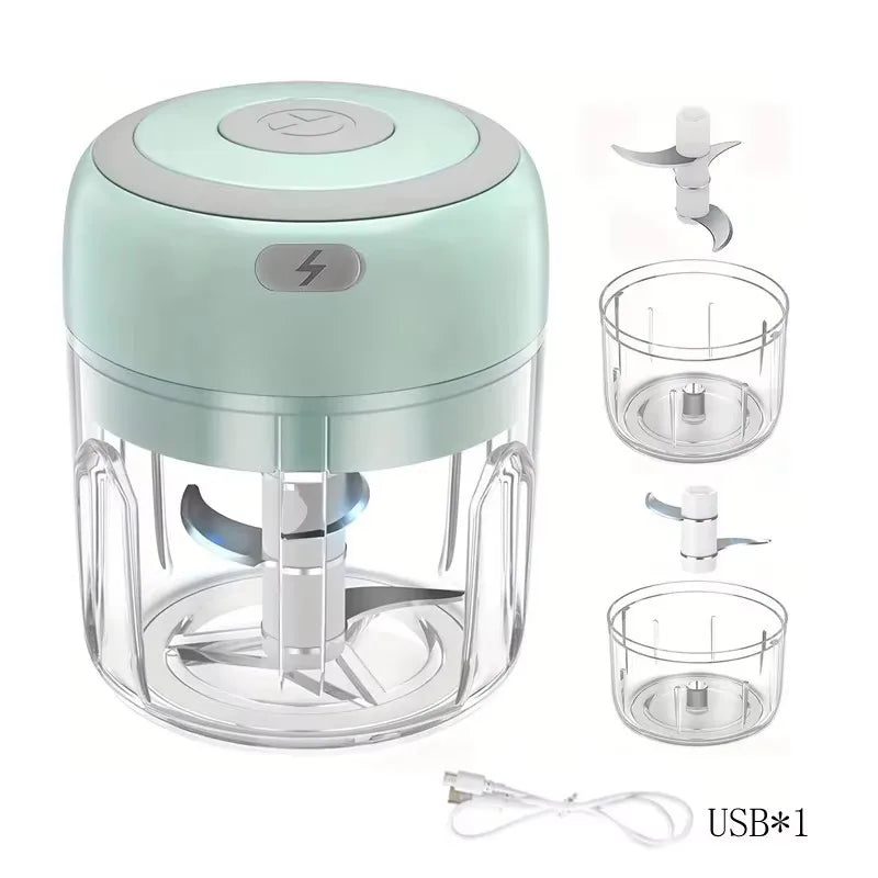 Mini Electric Garlic Chopper – USB‑Powered Garlic Mincer & Vegetable Food Chopper