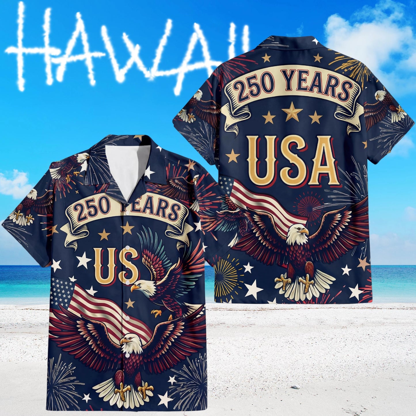 USA 250th Anniversary Eagle 1776-2026 Hawaii Shirt 250 Years Of Independence Day Gift Dad Father's Day Gifts America Shirts