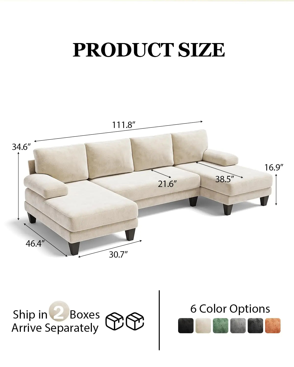 U-Shaped Sectional Couch