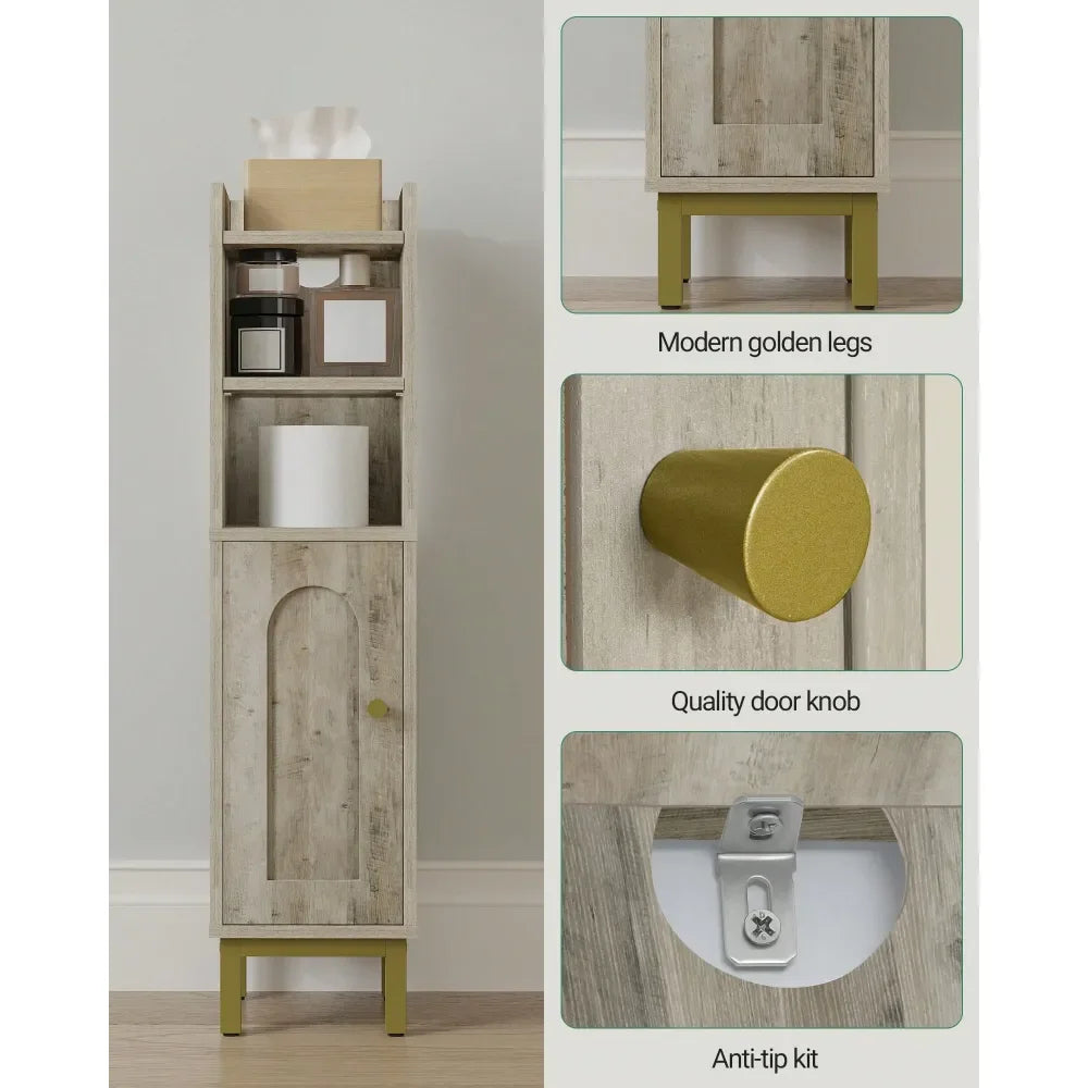 Bathroom Storage Cabinet With Door And Shelves