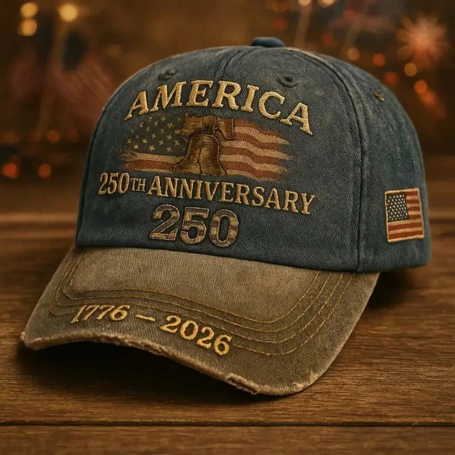 Anniversary Patriotic Baseball Cap, USA American Independence Embroidered Hat