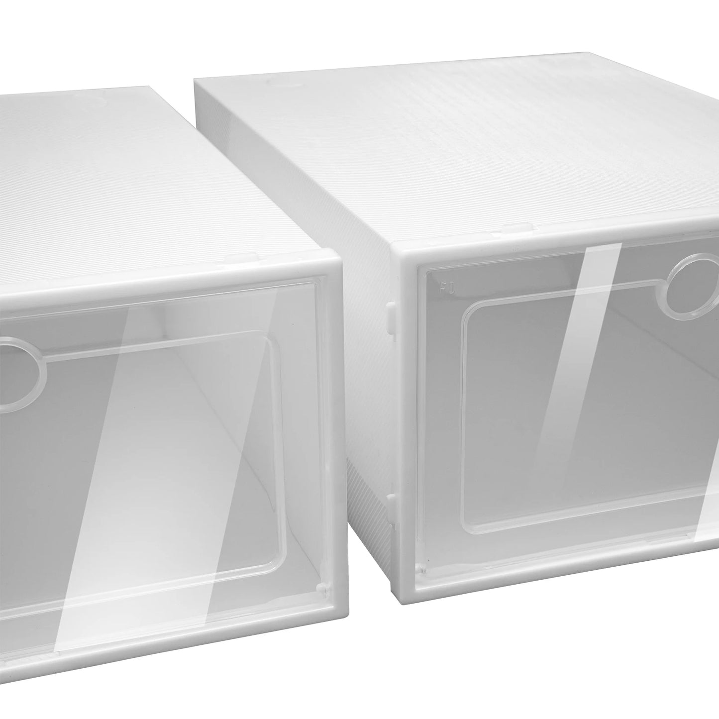 Foldable Flip Shoe Boxes Set (20/24 PCS) – Stackable Clear Plastic Shoe Storage Containers, 13" × 9" × 5.5"