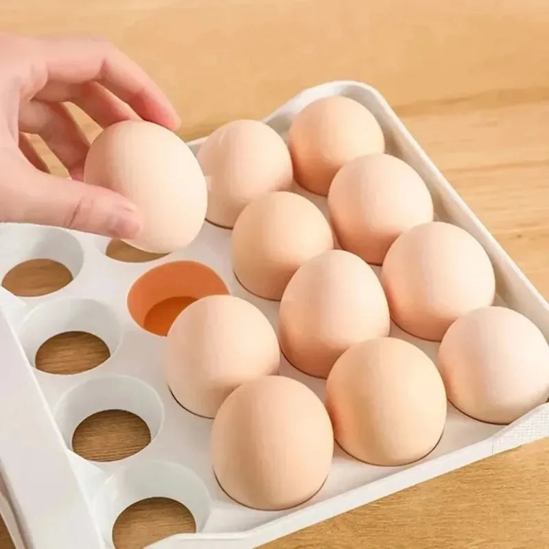 Refrigerator Egg Holder Double Layer With Handle