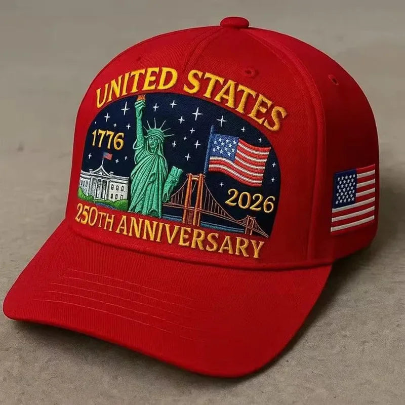 2025 New US 250th Anniversary Baseball Cap Outdoor Hat for Men Women