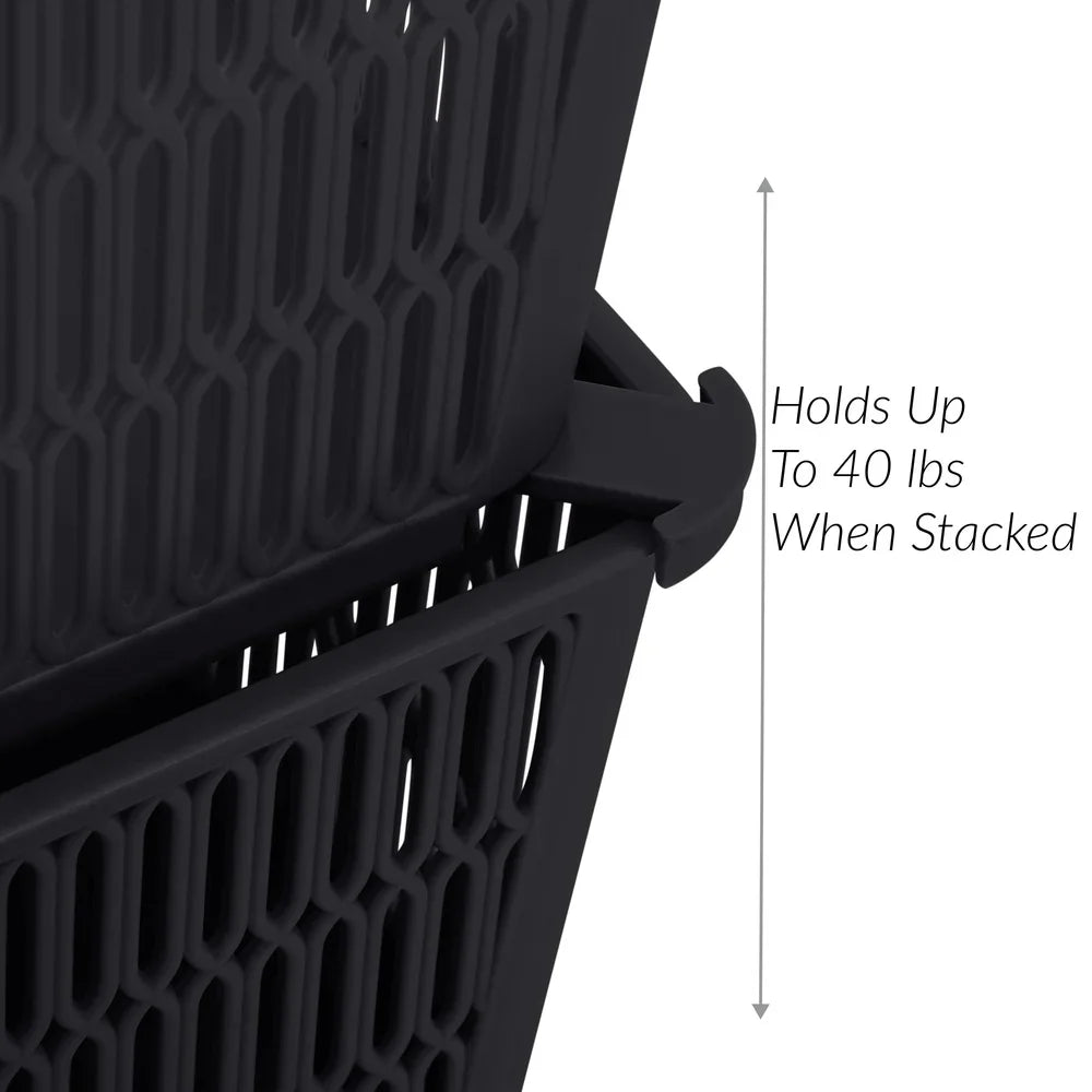 Essential Stackable Home Storage Totes (Set of 2)