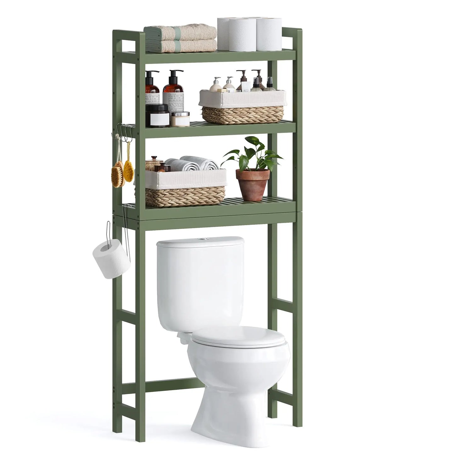 Over The Toilet Storage, 3-Tier With Adjustable Shelf