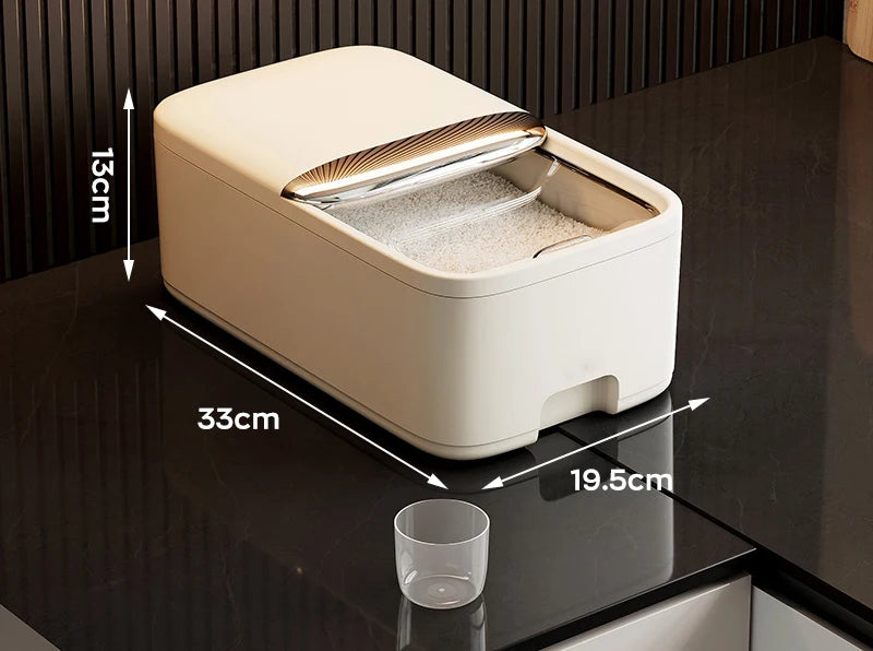 22lb/11lb Rice Storage Box – Airtight, Insect‑Proof & Moisture‑Proof Grain Container with Lid for Kitchen Pantry
