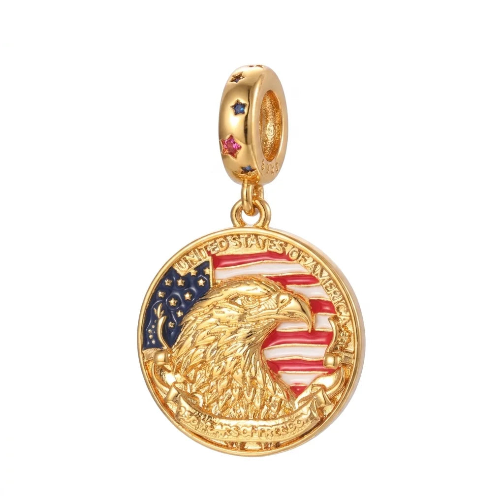 Sterling Silver USA 250th Anniversary Pendants