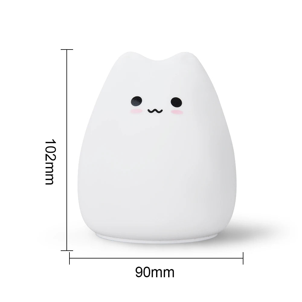 LED Night Light, Silicone, Touch Sensor 7 Colors