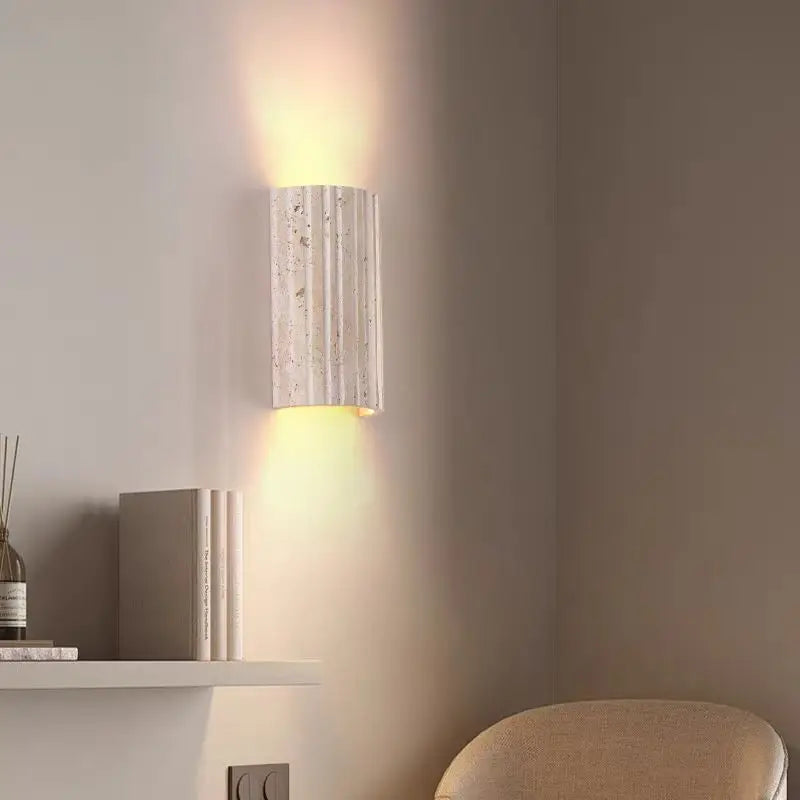Three-dimensional Natural Stone Wall Sconce
