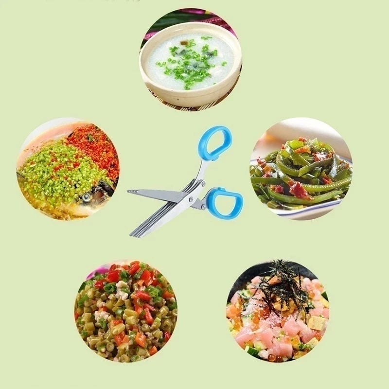 Stainless Steel Muti-Layers Kitchen Scissors for Vegetables - Kitchen Accessories