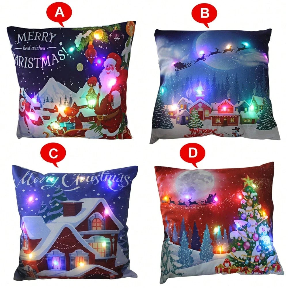 Christmas Multi-Color Led Light-Up Pillows