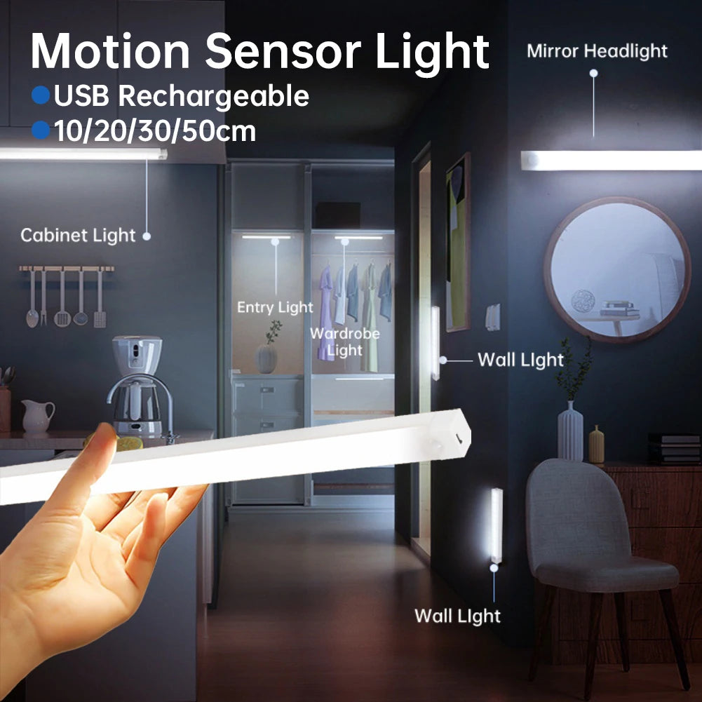 6pc Wireless Rechargeable LED Motion Sensor Cabinet Light