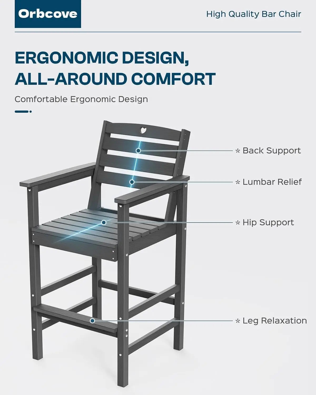 5pc Weather-Resistant Table & Chairs - Bar Height