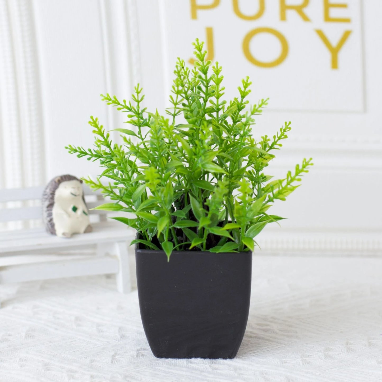 Mini Maintenance-Free Potted  Faux Plant for Home & Office