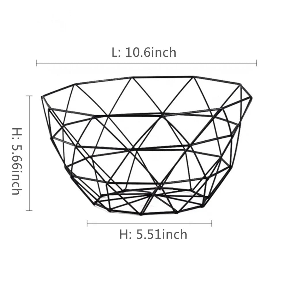 Geometric Fruit Gallery - Matte Wire Basin